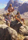 Don Oelze, Watching the Column, oil on linen