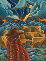 William Haskell, Where the Frost Meets the Firelight, acrylic on panel