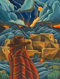 William Haskell, Where the Frost Meets the Firelight, acrylic on panel