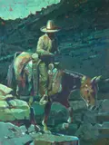 Sean Michael Chavez, Still The Descent, oil on canvas