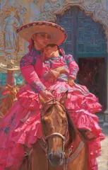 Gladys Roldan-de-Moras, Guardians of Tradition, oil
