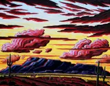 Kim Wiggins, Arizona Dusk, oil on panel