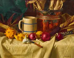 Marlin Adams, Crown Gourds, oil on canvas