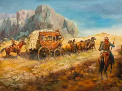Americo Makk, The Long Hot Trail, oil on canvas