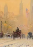 G. Harvey, Manhattan, oil on panel
