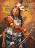 Don Oelze, Sioux Fighter, oil on panel