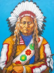 Ryan Singer, Sitting Bull, oil on canvas