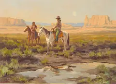 Courting by Ross Stefan, oil on canvas, sold Mar 2026