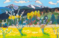 Alyce Frank, Spring in Peñasco, oil on canvas