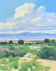 Cliff Cavin, Western Landscape, oil on canvas