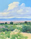 Cliff Cavin, Western Landscape, oil on canvas