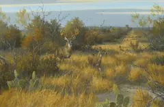 David Drinkard, Sendero Crossing, acrylic on illustration board