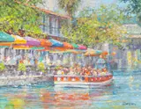 Robert Hamman, Riverwalk Memories, oil on canvas