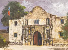 Florent P. Baecke, The Alamo, oil on panel