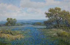 Robert Harrison, Springtime in the Hills, oil on canvas