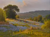 Jerry Ruthven, Hillside Floral, 2002, oil on canvas