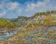 Watering Place by Robert Hamman, oil on canvas, sold Oct 2025