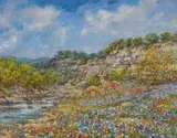 Robert Hamman, Watering Place, oil on canvas