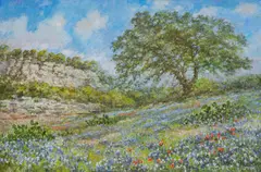 Robert Hamman, Lone Oak Tree, oil on canvas