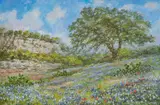 Robert Hamman, Lone Oak Tree, oil on canvas