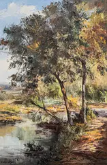 José Vives-Atsara, Brackenridge Park, San Antonio, Texas, oil on canvas
