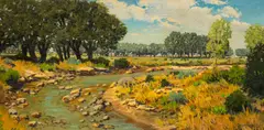 Jerry Greenberg, Ranchland, oil on canvas