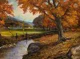 Robert Wood, Lazy Stream, 1970, oil on canvas