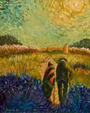 Ed Sandoval, Arroyo Hondo, oil on canvas