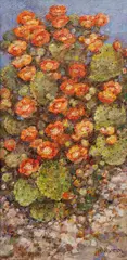 Cactus in Spring by Robert Hamman, oil on canvas, sold Oct 2025