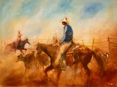 Hugh Sawrey, The Cutter, oil on canvas