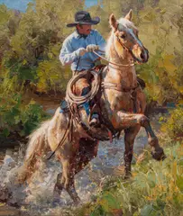 Jason Rich, Palomino Gold, oil on panel