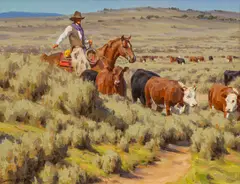 Jimmy Dyer, Through the Sage, oil on canvas