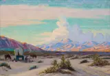 Arthur Merton Hazard, The Evening Camp, oil on canvas
