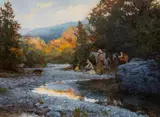 James Robinson, Coffee in Thirty Minutes, oil on canvas