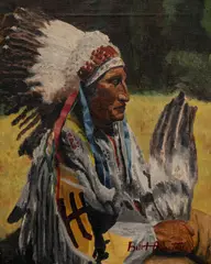 Burt Procter, The Chief, oil on canvas