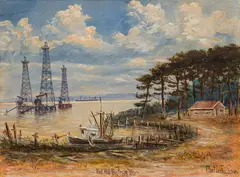 Albert Lee Tauch, Red Hill, Baytown, Texas, 1983, oil on canvas