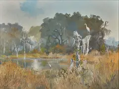 Bill Zaner, The Bayou, oil on canvas