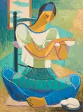 Roderick Mead, The Tortilla Maker, 1954, oil on canvas