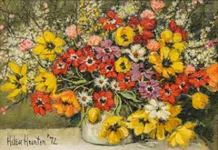 Helen Hunter, Spring Bouquet, 1972, oil on board