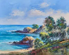 José Vives-Atsara, Pinos Junto al Mar, Tarragona, Cataluña, Espana, oil on canvas