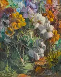 José Vives-Atsara, Wild Flowers, oil on canvas