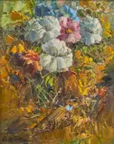 José Vives-Atsara, Wild Flowers, oil on canvas