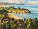 José Vives-Atsara, Panoramica de Bara, Espana, oil on canvas