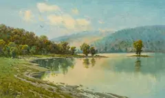 Cal Gaspard, Lake View, oil on canvas