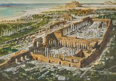 Eugene Berman, Leptis Magna II, watercolor on paper