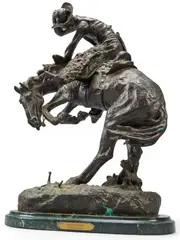 Frederic Remington, The Rattlesnake, bronze