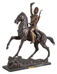 Frederic Remington, Scalp, bronze