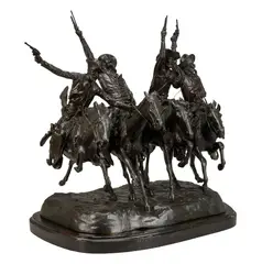 Frederic Remington, Comin' Thru the Rye, bronze