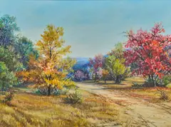 Exa Wall, Autumn in the Hills, oil on canvas