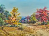 Exa Wall, Autumn in the Hills, oil on canvas